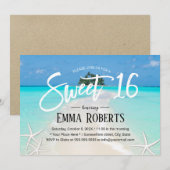 Sweet 16 Tropisch Island Summer Starfish Beach Kaart (Voorkant / Achterkant)
