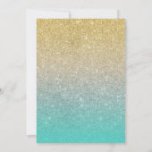 Sweet 16 Tropische beukenpalm Modern Gold Kaart (Achterkant)