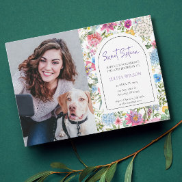 Sweet 16 tuin wilde bloemen script kaart