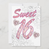 Sweet 16 Uitnodiging Kaart/Groet (Voorkant)
