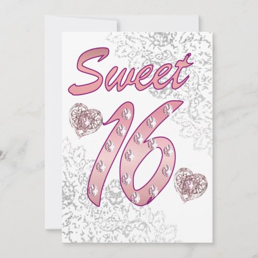 Sweet 16 Uitnodiging Kaart/Groet (Voorkant)