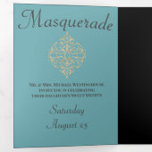 Sweet 16 Uitnodiging Masquerade Party (Binnenzijde eerst)