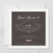 Sweet 16 Uitnodiging Masquerade Party (Voorkant)