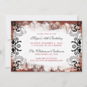 Sweet 16 Uitnodiging Masquerade Party (Achterkant)