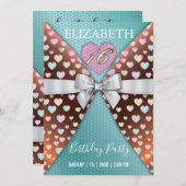 Sweet 16 Uitnodiging met kleurrijke augurken en Bo (Voorkant / Achterkant)