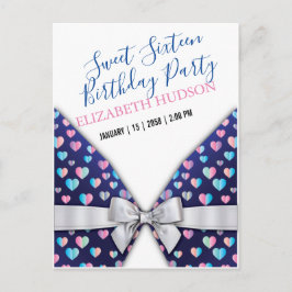 Sweet 16 Uitnodiging met kleurrijke augurken en Bo Briefkaart