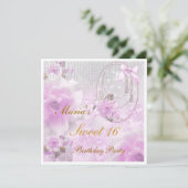 Sweet 16 uitnodiging op zaterdag (Staand voorkant)