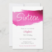 Sweet 16 uitnodiging op zaterdag (Voorkant)
