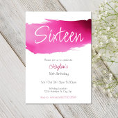 Sweet 16 uitnodiging op zaterdag