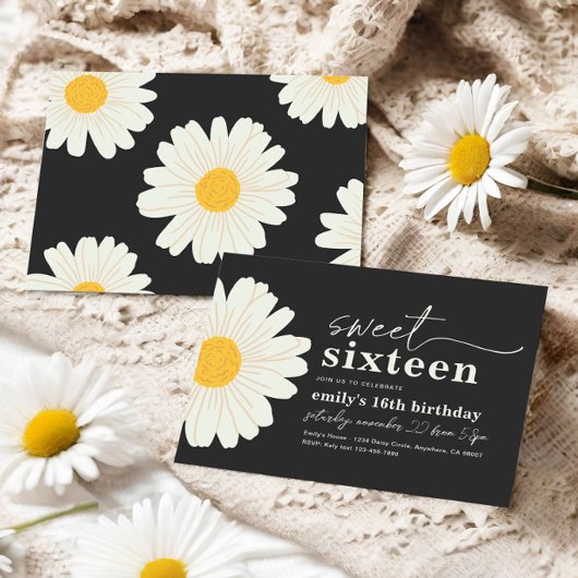 Sweet 16 uitnodiging op zaterdag