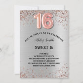 Sweet 16 uitnodiging op zaterdag (Voorkant)