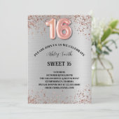 Sweet 16 uitnodiging op zaterdag (Staand voorkant)