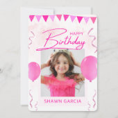 Sweet 16 uitnodiging op zaterdag (Voorkant)