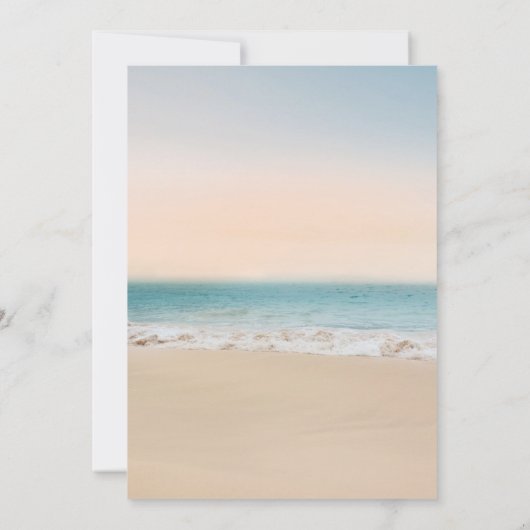 Sweet 16 Uitnodiging Tropisch Beach Theme Party (Achterkant)