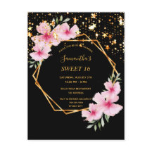 Sweet 16 uitnodiging voor tropische geometrische z