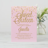 Sweet 16 Uitnodigingen (Staand voorkant)