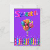 "SWEET 16"-uitnodigingen op zaterdag. (Voorkant)