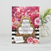 Sweet 16 Uitnodigingen van de Quinceanera Party (Staand voorkant)