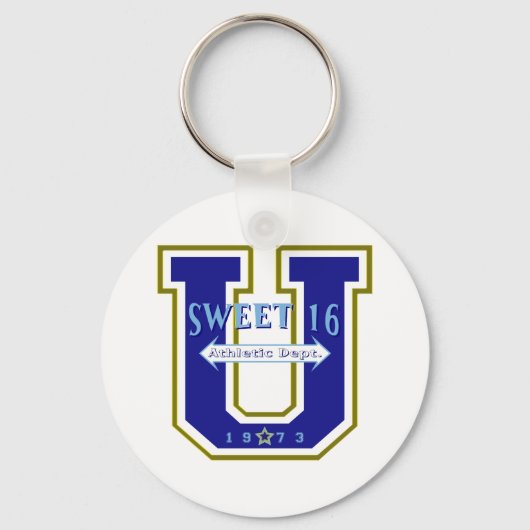 Sweet 16 University Athletic Department Sleutelhanger (Voorkant)