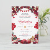 Sweet 16 Valentijns's verjaardagsfeest Kaart (Staand voorkant)