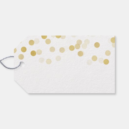 Sweet 16 Verjaardag Faux Gouden Folie Glitter Ligh Cadeaulabel (Achterkant Horizontaal)