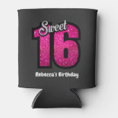 Sweet 16 Verjaardag gepersonaliseerd Blikjeskoeler (Voorkant)