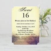 Sweet 16 Verjaardag Invite Sunrise Pathway Walkway Kaart (Staand voorkant)