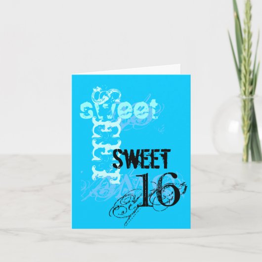 Sweet 16 Verjaardag Kaart (Voorkant)