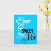 Sweet 16 Verjaardag Kaart (Gele Bloem)