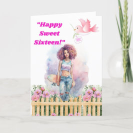 Sweet 16 Verjaardag Kaart voor meisjes