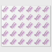 Sweet 16 Verjaardag Meisje met aangepaste naam Pat Cadeaupapier (Vlak)