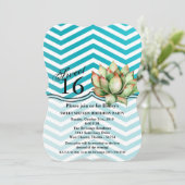 Sweet 16 Verjaardag Nodig Boho Cacti Cactus Succul Kaart (Staand voorkant)
