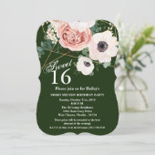 Sweet 16 Verjaardag Nodig Geometrische Tuinjager u Kaart (Staand voorkant)