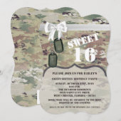 Sweet 16 Verjaardag Nodig Leger OCP Camo Uniform C Kaart (Voorkant / Achterkant)
