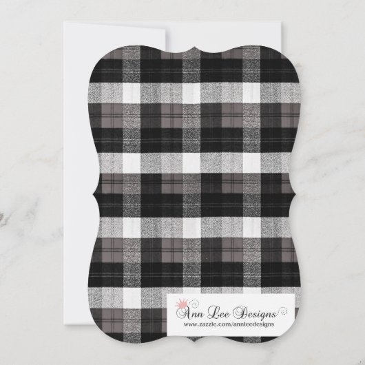 Sweet 16 Verjaardag Nodig XMAS Truck Baffalo Plaid Kaart (Achterkant)