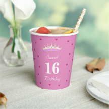 Sweet 16 Verjaardag op roze gouden Shades Papieren