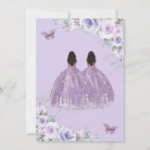 Sweet 16 Verjaardag Paarse Bloemen Bruin Prinsesse Kaart (Achterkant)