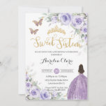 Sweet 16 Verjaardag Paarse Lavendel Bloemen Prinse Kaart<br><div class="desc">Pas deze prachtige Sweet Sixteen uitnodiging van de Zeertiende van de Zaterdag met eigen formuleringen gemakkelijk en snel aan, druk eenvoudig de pas het knoop aan om de stijl en de plaatsing van de tekst verder te herschikken en te formatteren. Overeenkomende objecten in de winkel! c) De Happy Cat Studio...</div>