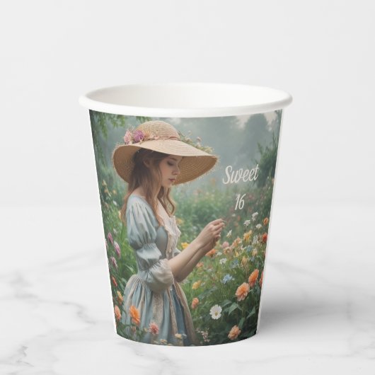  Sweet 16 Verjaardag Papieren Bekers (Voorkant)