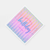 Sweet 16 verjaardag regenboog ombre glitter glam p servet (Hoek)