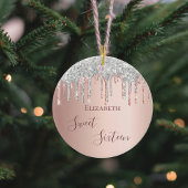 Sweet 16 verjaardag roze goud roze keramisch ornament