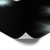 Sweet 16 Verjaardag Teal Neon Glow Donkere Feest Poster (Hoek)