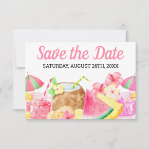 Sweet 16 Verjaardag Tropische Hawaïaanse Waterverf Save The Date