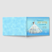 Sweet 16 Verjaardag Waterverf Jurk Royal Blue Gold Gastenboek (Volledig)