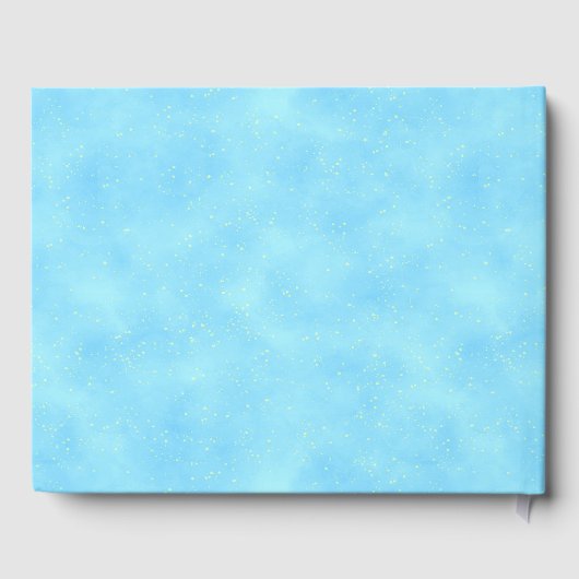 Sweet 16 Verjaardag Waterverf Jurk Royal Blue Gold Gastenboek (Achterkant)