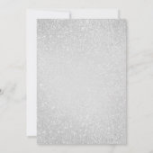 Sweet 16 Verjaardag Zilver Glitter Look Paint Kaart (Achterkant)