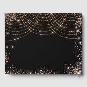 Sweet 16 verjaardag zwarte roos goudglitter gastenboek (Achterkant)