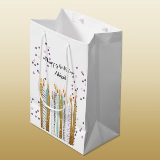 Sweet 16 Verjaardagkaarsen Middelgrote Gift Bag Medium Cadeauzakje