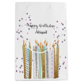 Sweet 16 Verjaardagkaarsen Middelgrote Gift Bag Medium Cadeauzakje (Voorkant)