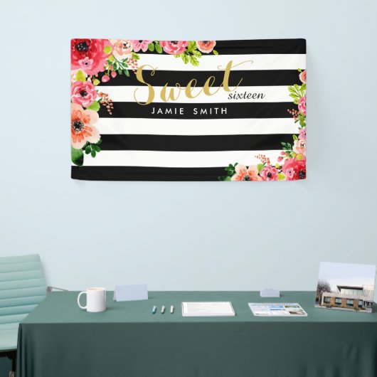 Sweet 16 verjaardagsbanner spandoek (Beurs)